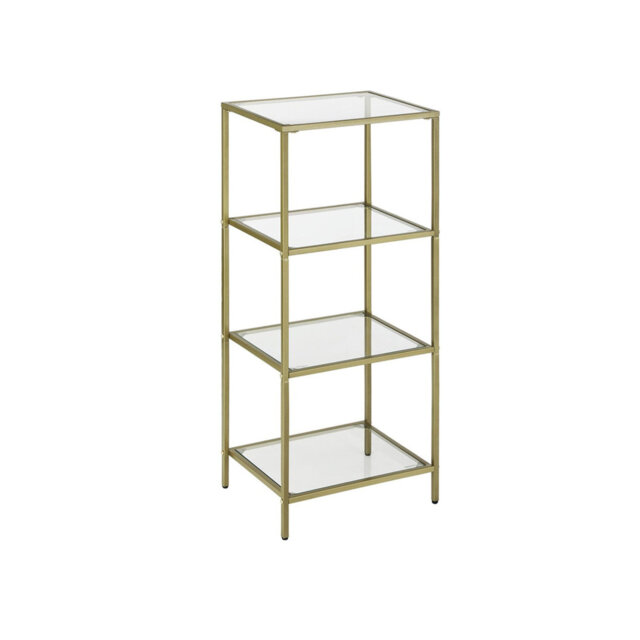 Annerike Gold Glass 4 Tier Side Table