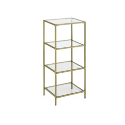 Annerike Gold Glass 4 Tier Side Table