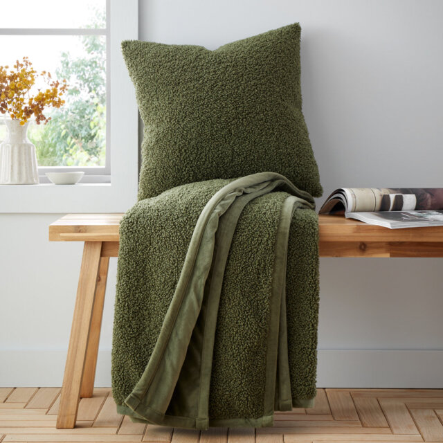So Soft Velvet Boucle Blanket Throw