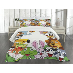 Adwoa Polyester No Pattern Bedspread with Pillow Shams Included