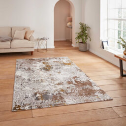 Creation area rug Machine Woven Rectangle Gold