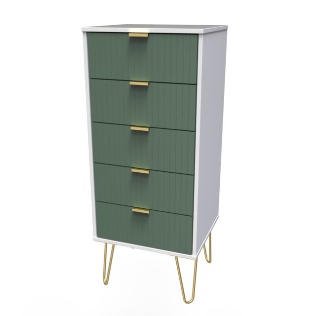 Fully Assembled Alcibades 5 - Drawer Chest of Drawers