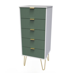 Fully Assembled Alcibades 5 - Drawer Chest of Drawers