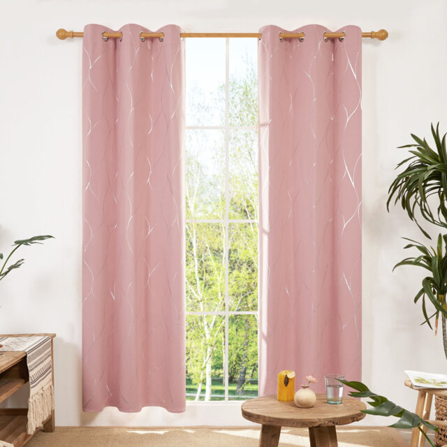 Seligman Wave Foil Printed Room Darkening Thermal Curtains