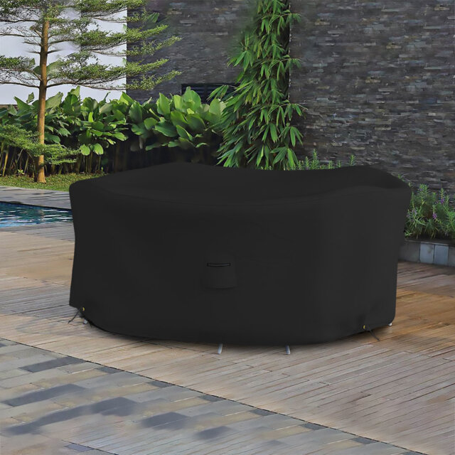 Heavy-Duty Multipurpose Waterproof Outdoor Round Table & Chair Set cover, Patio Dining Table Cover