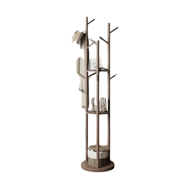 Solid Wood Freestanding 9 - Hook Coat Rack