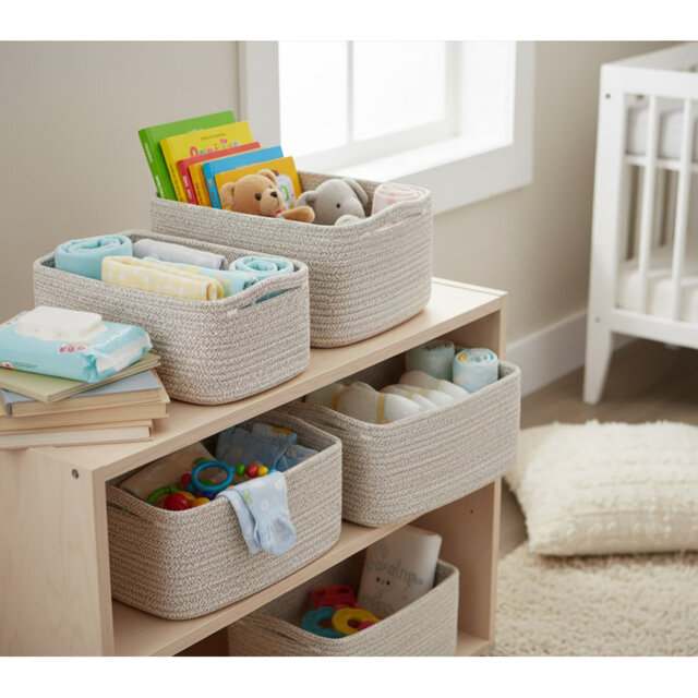 Highland Dunes Cotton Decorative Basket