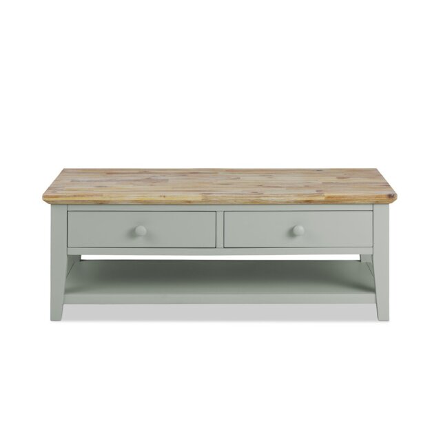 Doria Floor Shelf Coffee Table with Storage