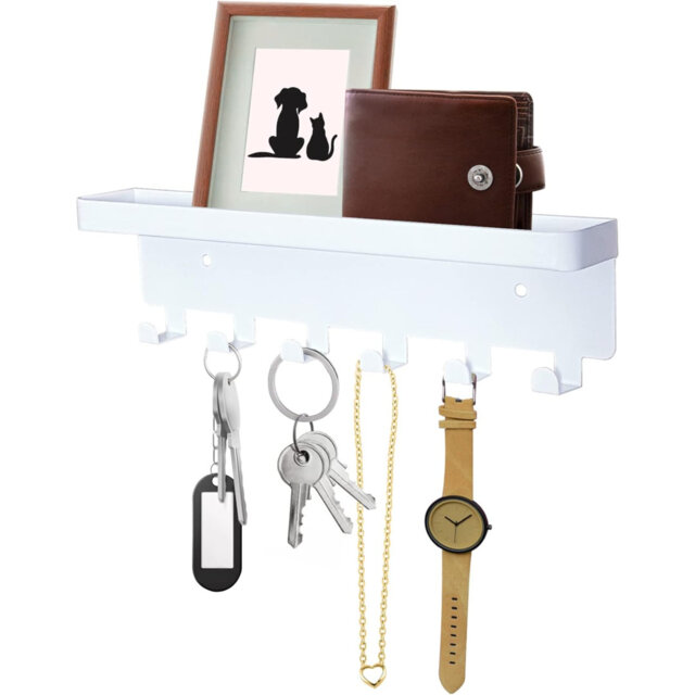 Glynnis Metal Wall Organizer with Key Hooks