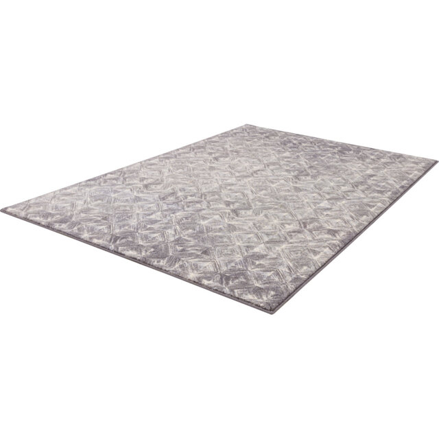 Diverse Moire Power Loom Wool Alabaster Rug