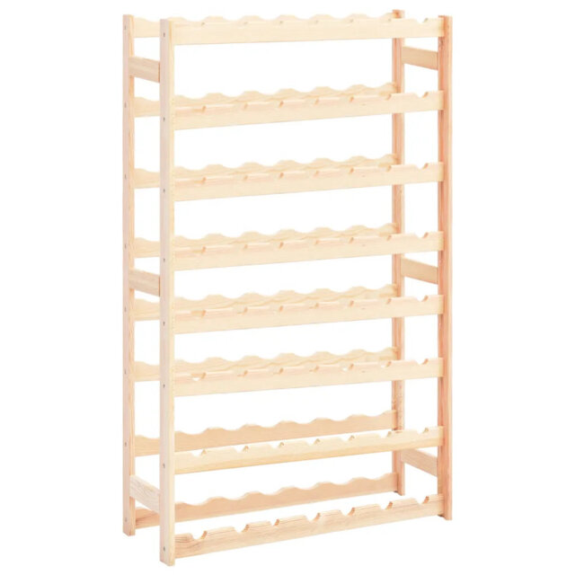 Kinne Solid Wood Floor Wine Bottle Rack in Natural