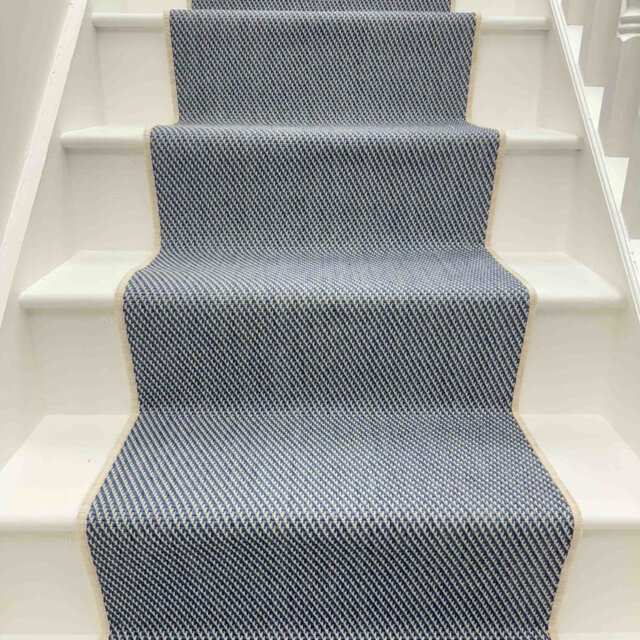 Coastal Blue Stair Runner – Reversible, Durable & Hardwearing Carpet for Stairs & Staircases, Multiple Lengths