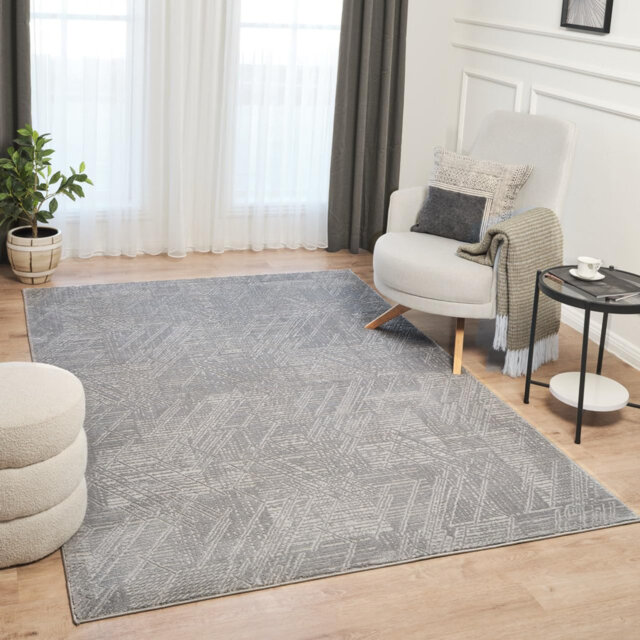 Ruglenza Modern Area Rug - Soft Pile Easy Clean Carpet for Living Room & Bedroom, Durable Synthetic Fibre, Stylish Home Decor Rug
