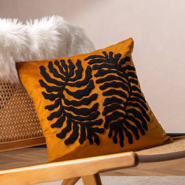 Feathers Floral Square Scatter Cushion Cushion With Filling