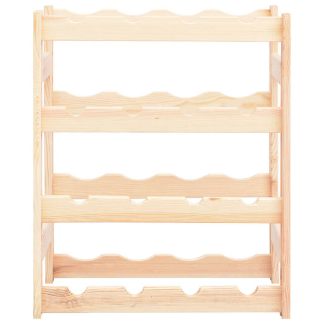 Maximilian Solid Wood Tabletop Wine Bottle Rack in Natural