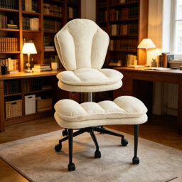 Cloud-style Cross-leg Swivel Chair With Adjustable Height Yoga Kneeling Chair With Lumbar Support For Office