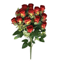Leaf Design Large Artificial Flower Stems 52cm Faux Rose Plant