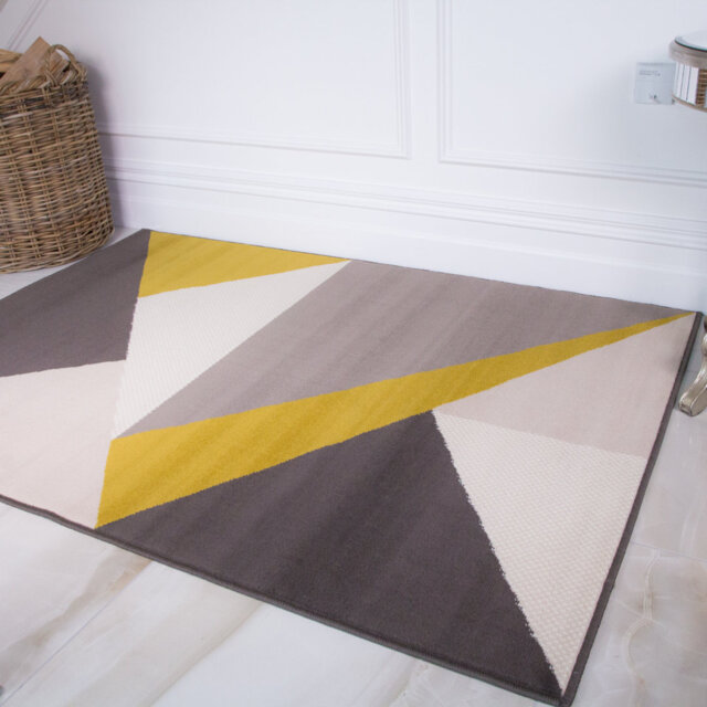 Marion Machine Woven Ochre/Gold/ Grey Indoor Rug