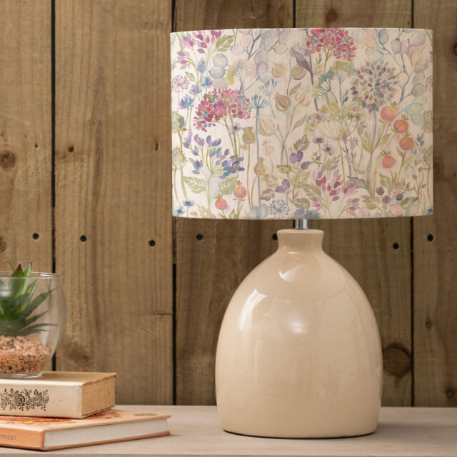 Leura Cream Table Lamp & Hedgerow Eva Shade