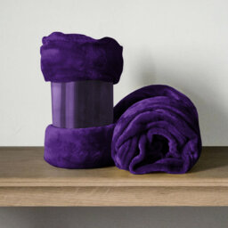 Climax Super Soft Reversible Mink Faux Plush Fur Fleece Blanket Throw
