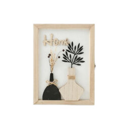 Wall Mounted Key Cabinet Wooden Key Storage Box with 6 Hooks Decorative Vintage Keys Cupboard 20 x 27cm