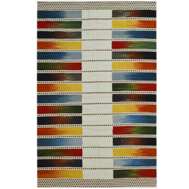 Handmade Kilim Wool Red/Green Rug