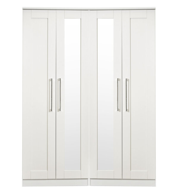 Fully Assembled 4 Door Wardrobe