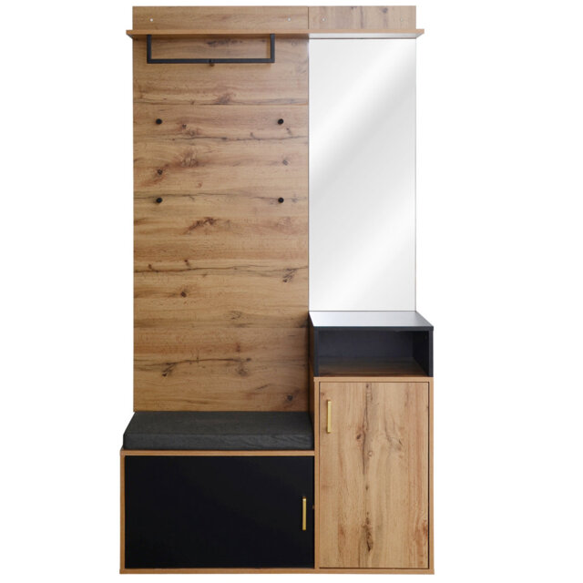 Fultonham Hall Tree 104cm Wide with Bench and Shoe Storage
