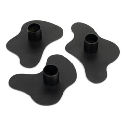 Melt 3 Piece 2.8Cm Metal Tabletop Candlestick Set
