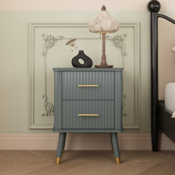 Shruti Solid + Manufactured Wood Bedside Table