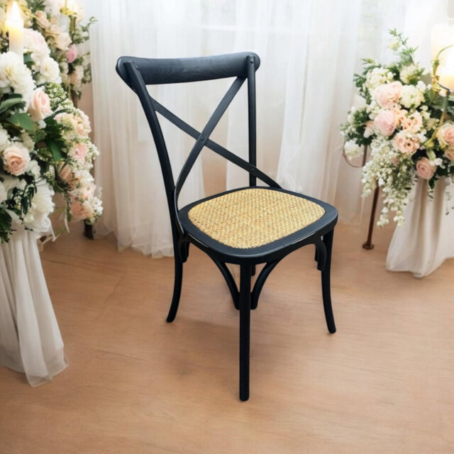 Arnulfo Cross Back Dining Chair, Hand-Finished Distressed Design, Stylish and Comfortable Seating for Any Room