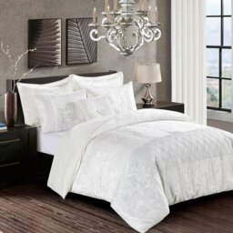 Santiago 3 Piece Crushed Velvet Duvet Cover Set Ultra Soft Luxurious and Easy Care Bedding