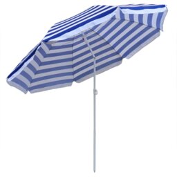 Richard 1.6m Green White Beach Parasol