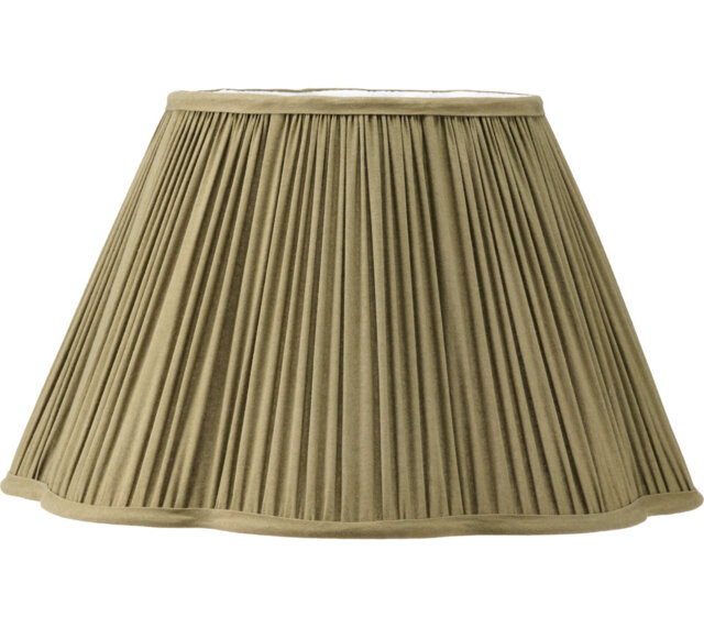 Malia 45cm Mulberry Red Mushroom Pleat Scalloped Tapered Lamp Shade