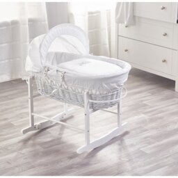 Moses Basket With Stand with Bedding with Mattress