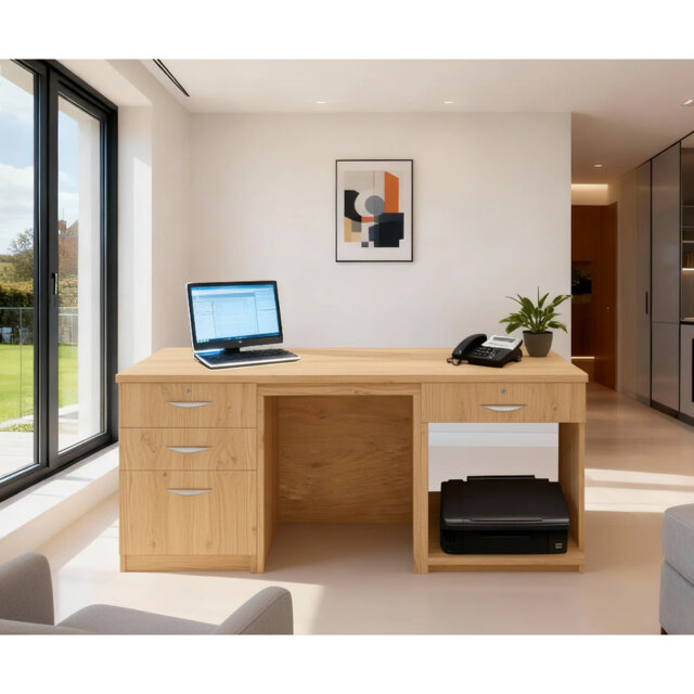 Walshaw Solid Wood Base Writing Desk
