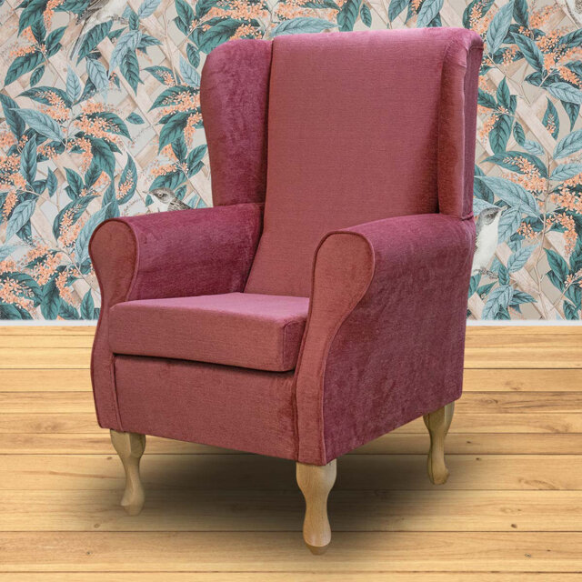 74cm Wide Tufted Velvet Wingback Chair