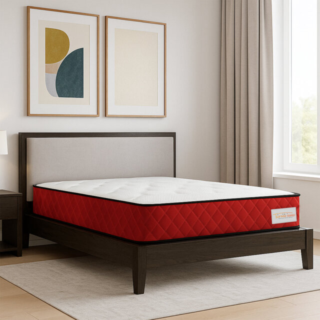 Twinkle Sleep Kids Coil Red Mattress, Medium-Firm with Durable Open Coil Core