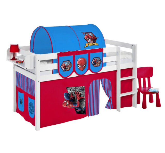 Spiderman Solid Wood Low Loft Bed by Lilokids