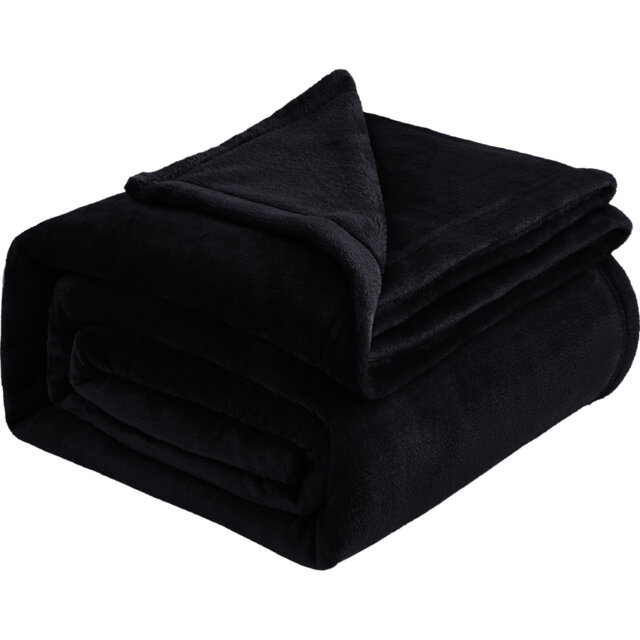Aspire Homeware Ultra-Soft Hotel Quality Reversible Plain Weave Fleece Throw Blanket