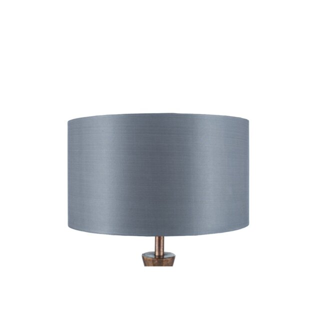Hindenach 23cm H Silk Drum Lamp Shade ( Screw On ) in Steel Grey