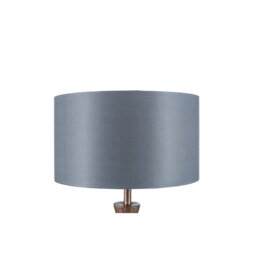 Hindenach 23cm H Silk Drum Lamp Shade ( Screw On ) in Steel Grey