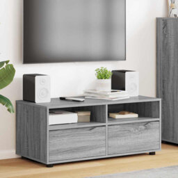 TV Cabinet High Gloss White 100 X 48 X 43 Cm Engineered Wood