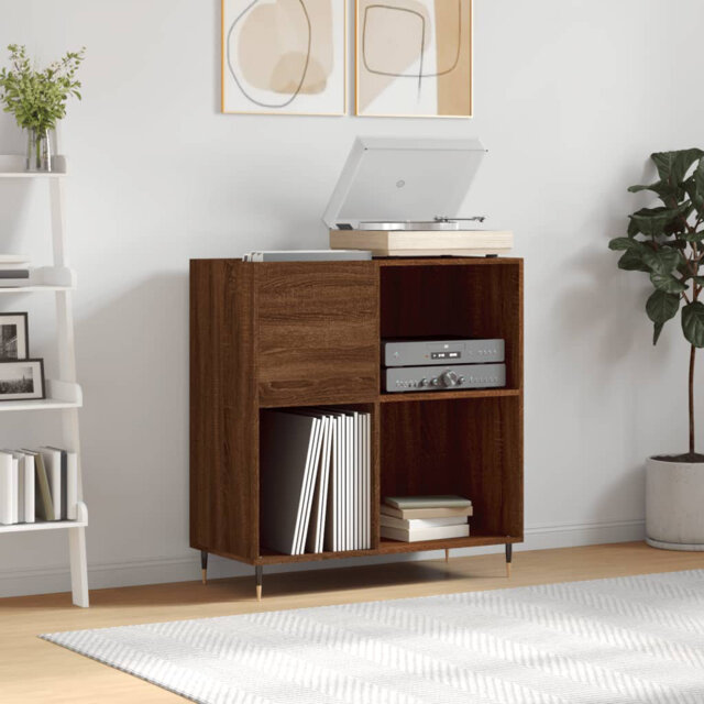 Record Cabinet 84.5 x 38 x 89 cm Engineered Wood