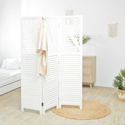 Bernd 120cm W x 170cm H 3 - Panel Solid Wood Folding Room Divider