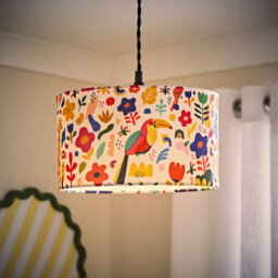 15cm H Linen Blend Drum Lamp Shade ( Clip On ) in Cream