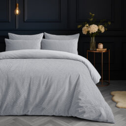 Velvet Embossed Leaf Pattern Savannah Duvet Set