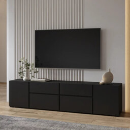 "Unfinished TV Stand for TVs up to 65"" with Fireplace Included"