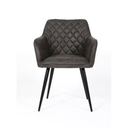 Django 46cm H Polyester Blend Upholstered Armchair in Grey