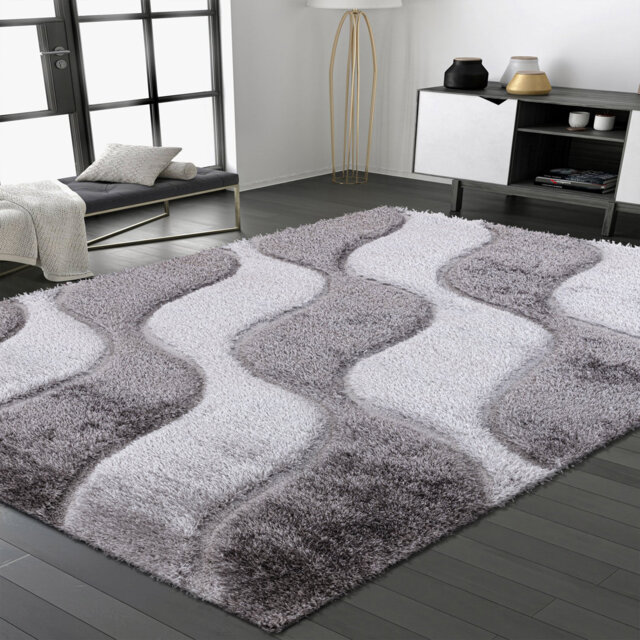 Ritney Geometric Shag Indoor / Outdoor Area Rug